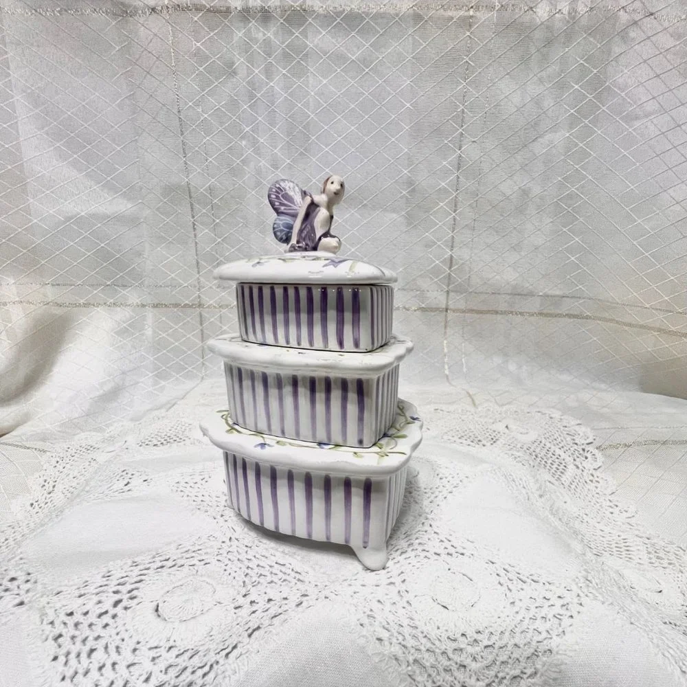 Vintage KHIM Porcelain Trinket Box Jewlery Box